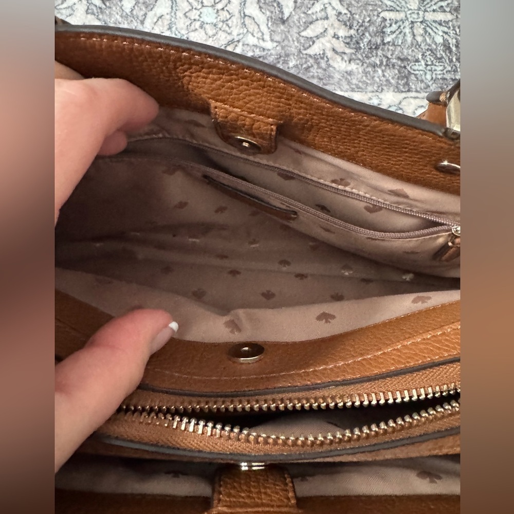 Kate Spade Leila Medium Triple Compartment Satchel in Warm Gingerbread - Picture 9 of 16